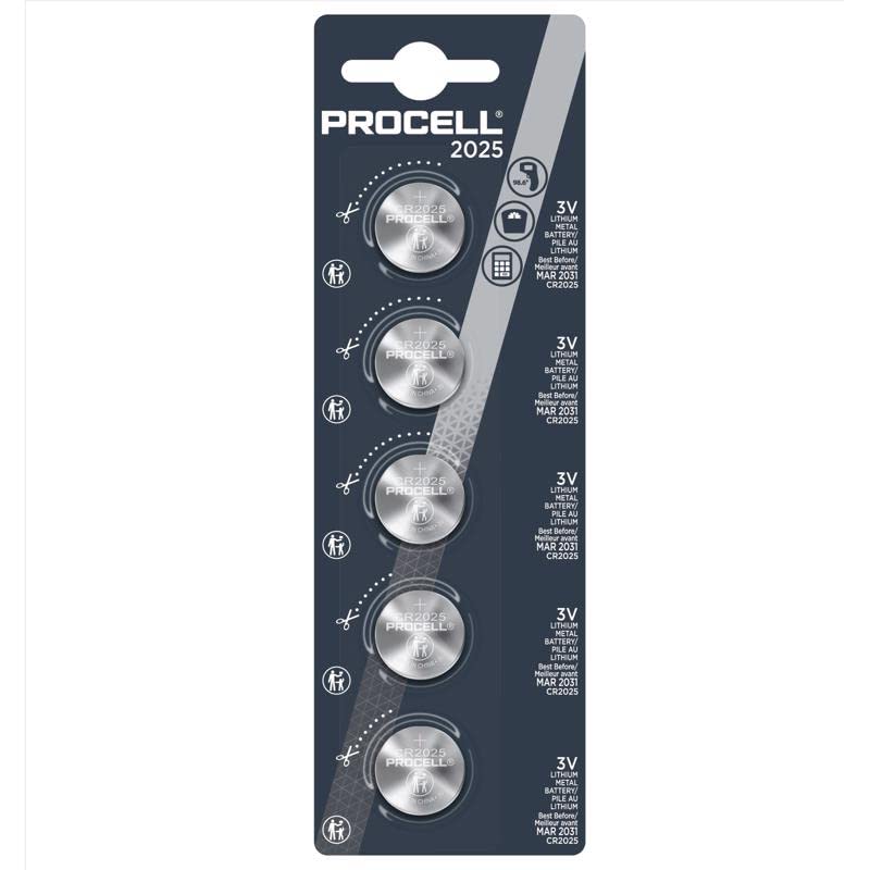 Procell Battery Coin LI 3V 185MAH 5PK PC2025