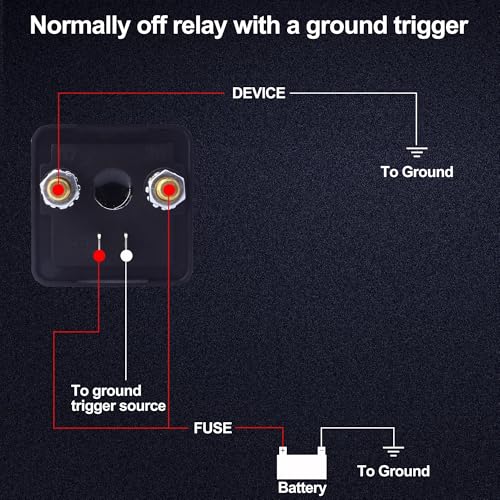 HISports HISports Hochleistungs Batterie Trennrelais, Auto Starter Heavy Duty Split, 200A für LKW, Boot, 12V Geteiltes Laden Mit 2 Pin Grundfläche + 2 Klemmen - Verwendungsansicht 7 | Relais