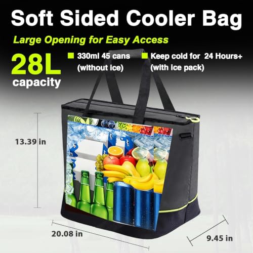Image of Backpack Cooler Insulated Leakproof, Soft Cooler for Outdoor Camping Hiking