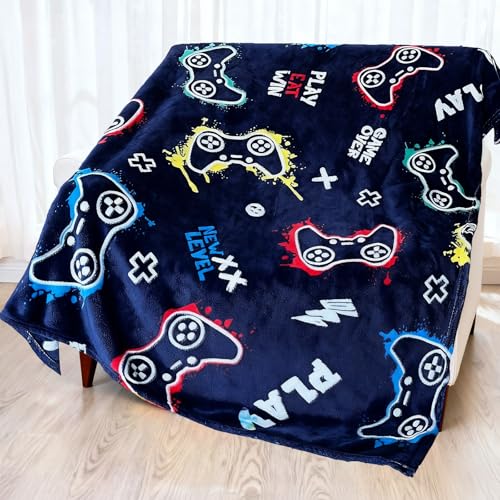 50% Off Glow in The Dark Gaming Blanket - Soft & Washable