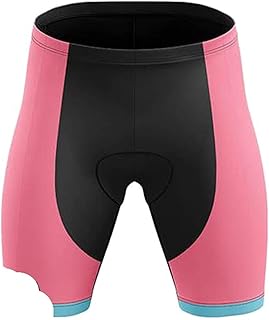 Pantalones Cortos Ciclismo Pantalones Cortos de Ciclismo de Verano con Estampado for Hombre, Acolchados y a Prueba de Golpes, for Bicicleta de Carretera y montaña para Deportes Ciclismo(Pink,XXS)