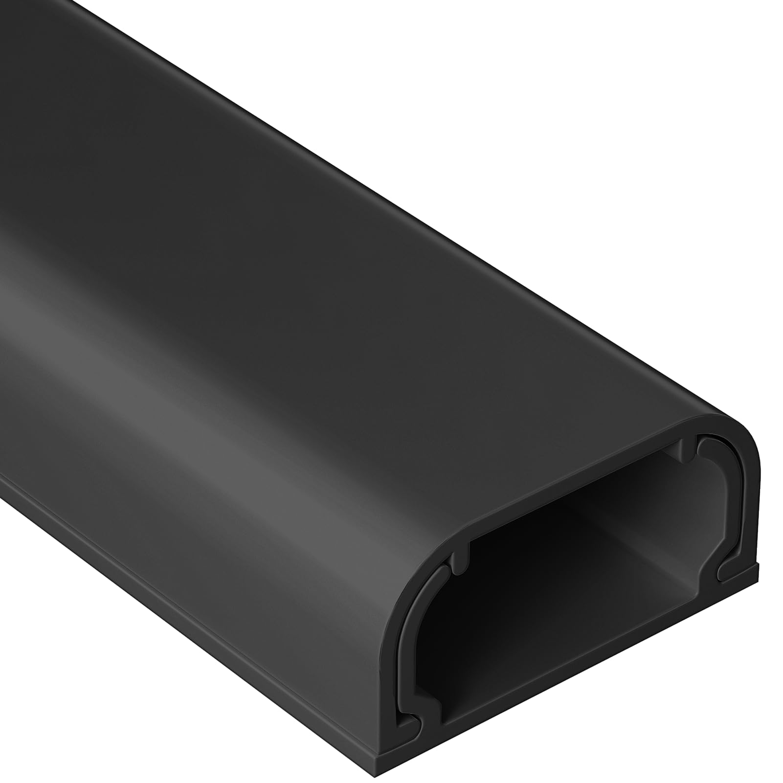 Yecaye Cable Trunking Black for TV on Wall, 1.2M Paintable Trunking for Electric Cables, Large Cable Management Kit, Wire Hiding for White Wall, 3 X L400mm W24mm H12mm