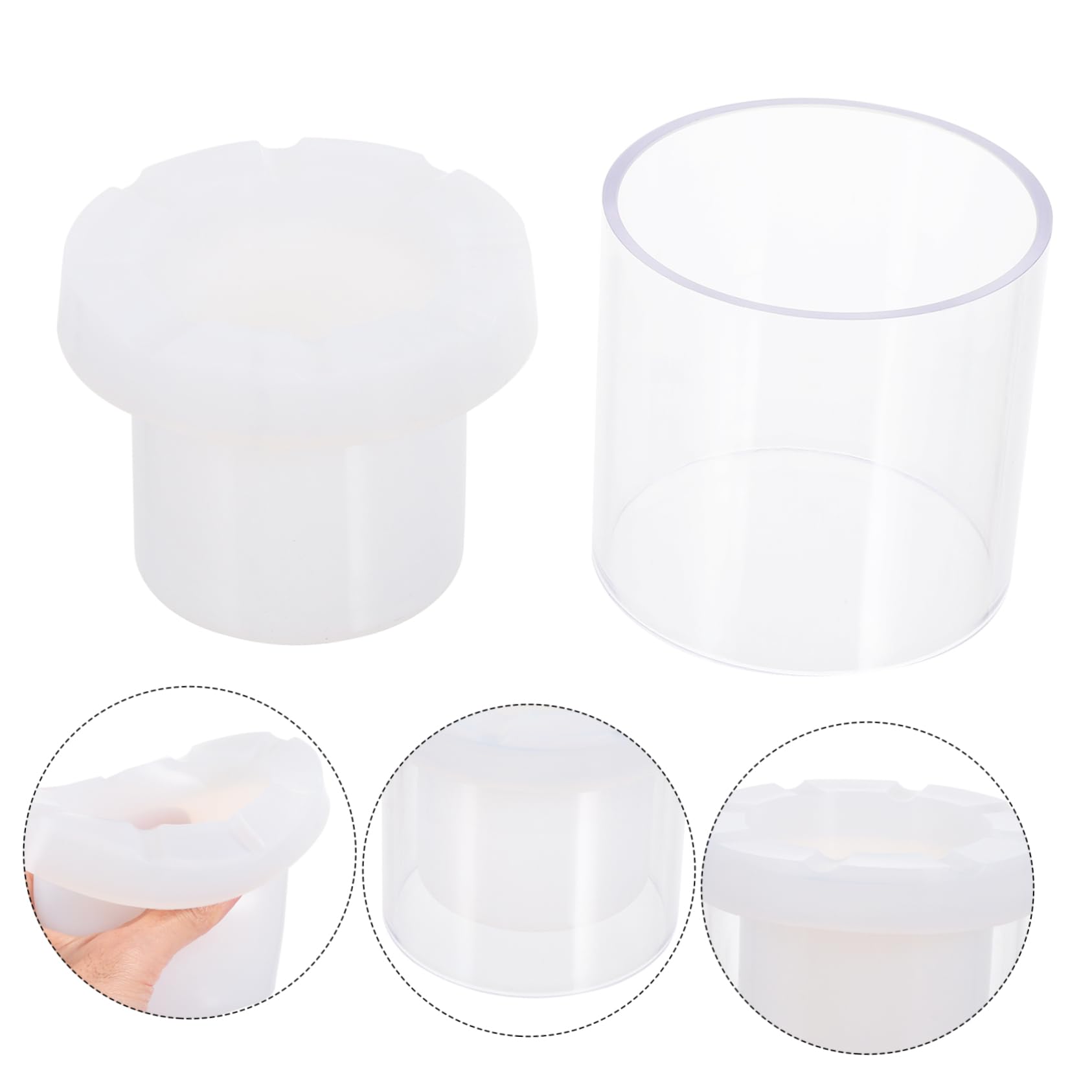 Plastique Moule à Bougie Cylindrique Creux pour DIY Bougies