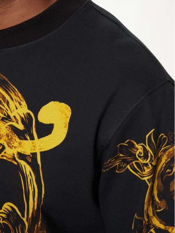 Versace Jeans Couture Black Baroque Print Sweatshirt-4