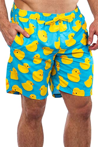 Tipsy Elves Men's Swim Trunks 7 Inch Inseam Classic Fit with Mesh Liner - Quick-Dry Funny Swimwear Bathing Suit2