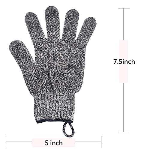 Meiyante Bamboo Charcoal Exfoliating Gloves - Soft & Gentle Body Scrub for Daily Use, Promotes Clean & Healthy Skin… - Image 4