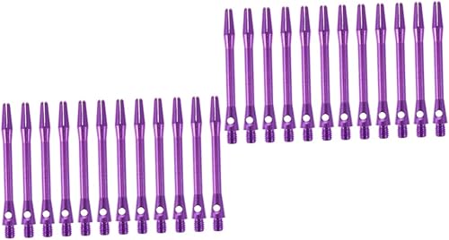 Kisangel 24 Uds Dardos de metal Dardos de Dardos de aluminio Eje de dardo de metal 2ba Tallos de dardos de colores Aleación de aluminio Negro Dardos