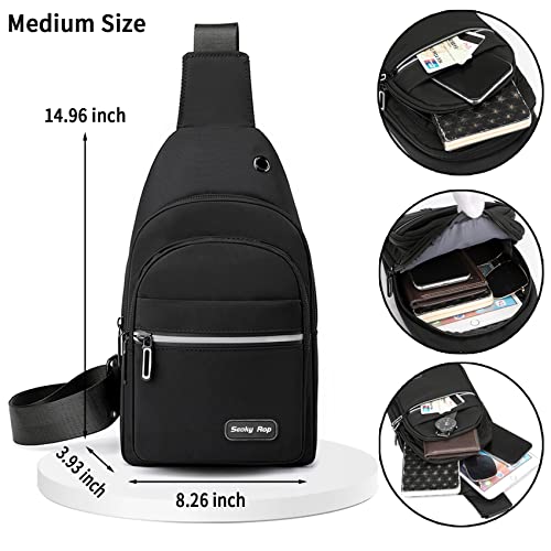 Seoky Rop Sling Bag Crossbody Backpack for Men Women Multipurpose Chest Shoulder Bag for Travel Hiking Daypack Grey3