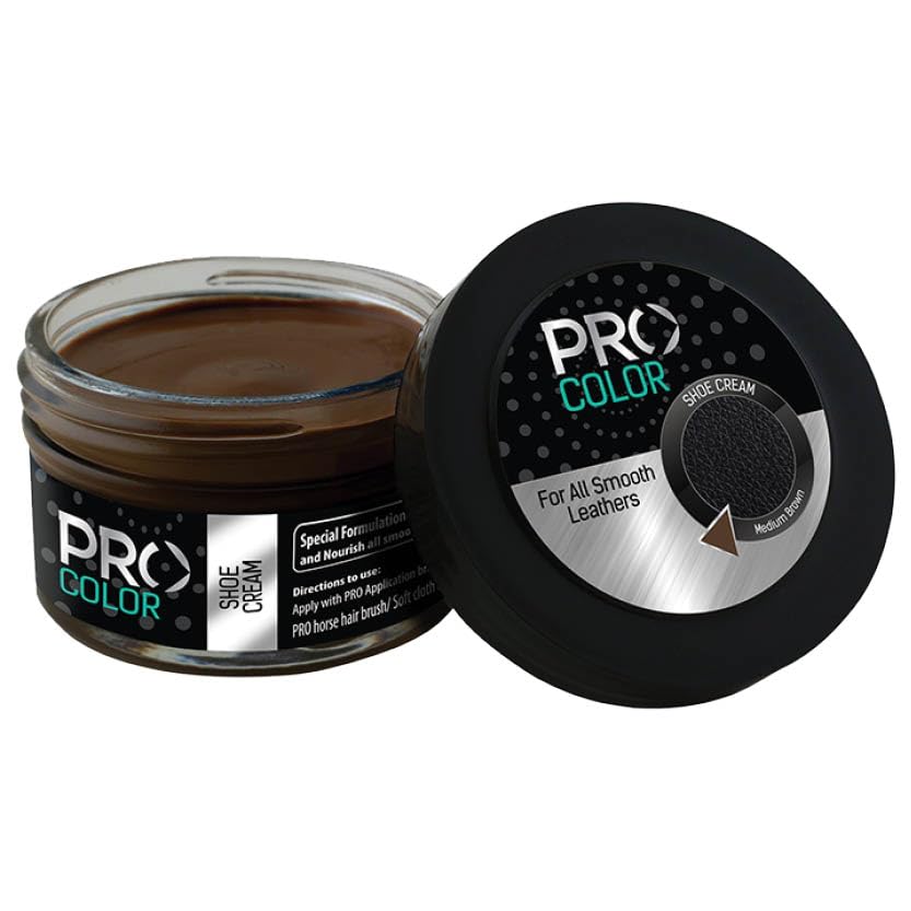 PROShoe Cream Polish - 50 ML | Natural Waxes Formula for Leather Shoes | Enriched with Carnauba & Bees Wax | Long-Lasting Shine | Leather Shoe Cream Polish