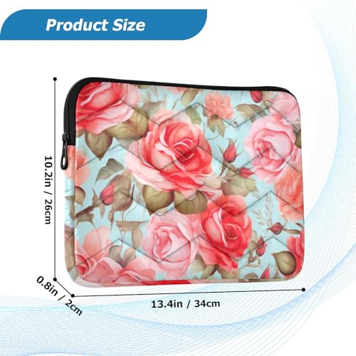Funda para portátil 13-14 pulgadas con diseño floral miniatura 3