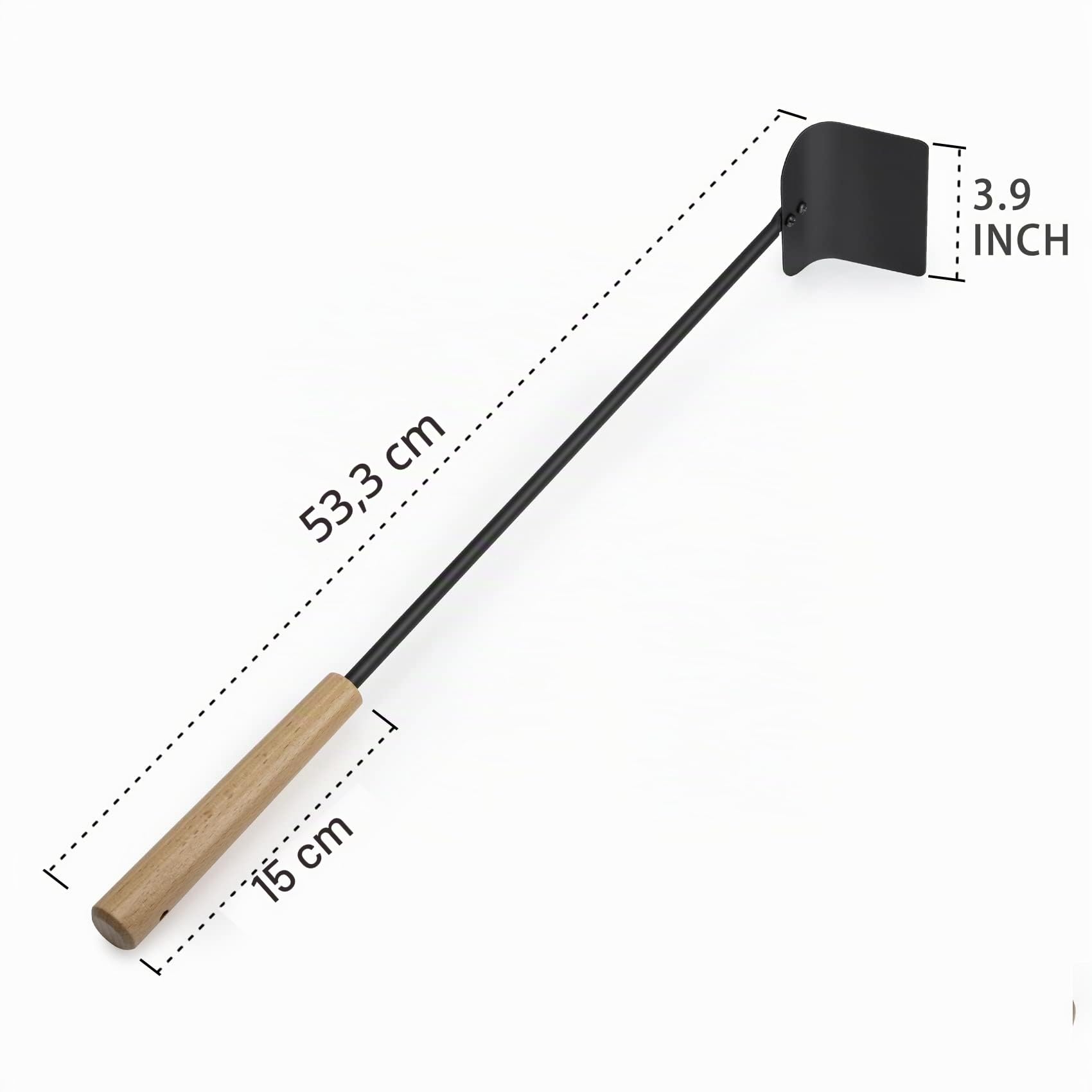 onlyfire Grattacenere in Metallo con Manico Lungo 53 cm, Accessorio per Barbecue a Carbonella e Altre Griglie a Carbonella