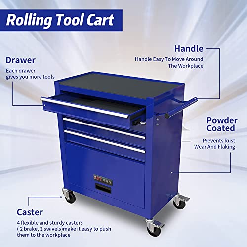 Runboll 4-Drawer Tool Chest With Toolset Rolling Tool Cabinet With Wheels For Home Improvement, Auto Mechanics #TOP1