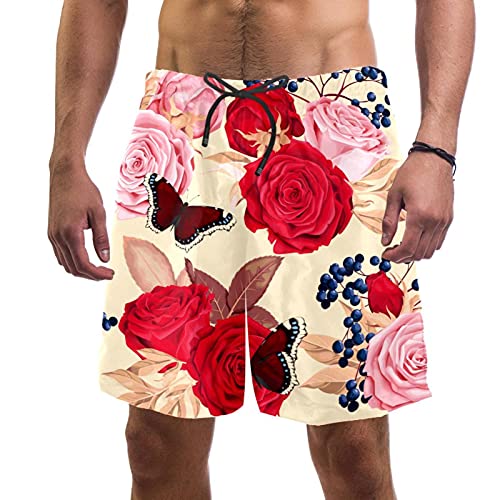 Maillots de bain pour hommes rose papillon pour vos journées détente à la plage