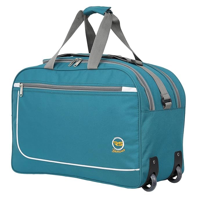 60L Strolley Duffel Bag - Travel Bag Waterproof Polyester Lightweight Luggage Bags with 2-image-22