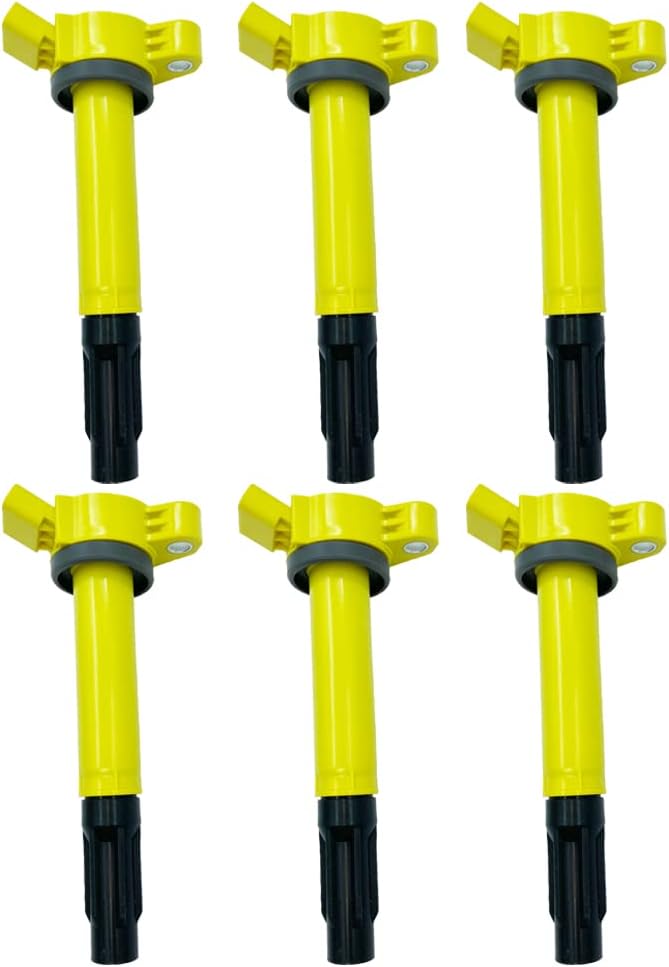 6PCS ARKAUTO HIGH PERFROMANCE IGNITION COILS 90919A2004 9091902251 9091902255 90919A2007 UF487 FOR LEXUS ES350 IS350 RX350 RX450H TOYOTA AVALON CAMRY HIGHLANDER RAV4 SIENNA VENZA 3.5 V6 2GR