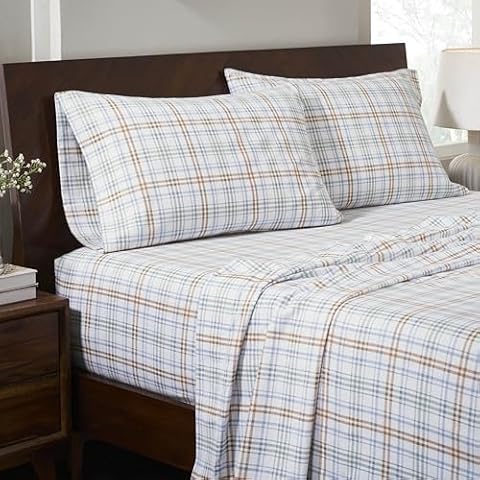 Superior Plaid Flannel Cotton Pillowcases Set Cover