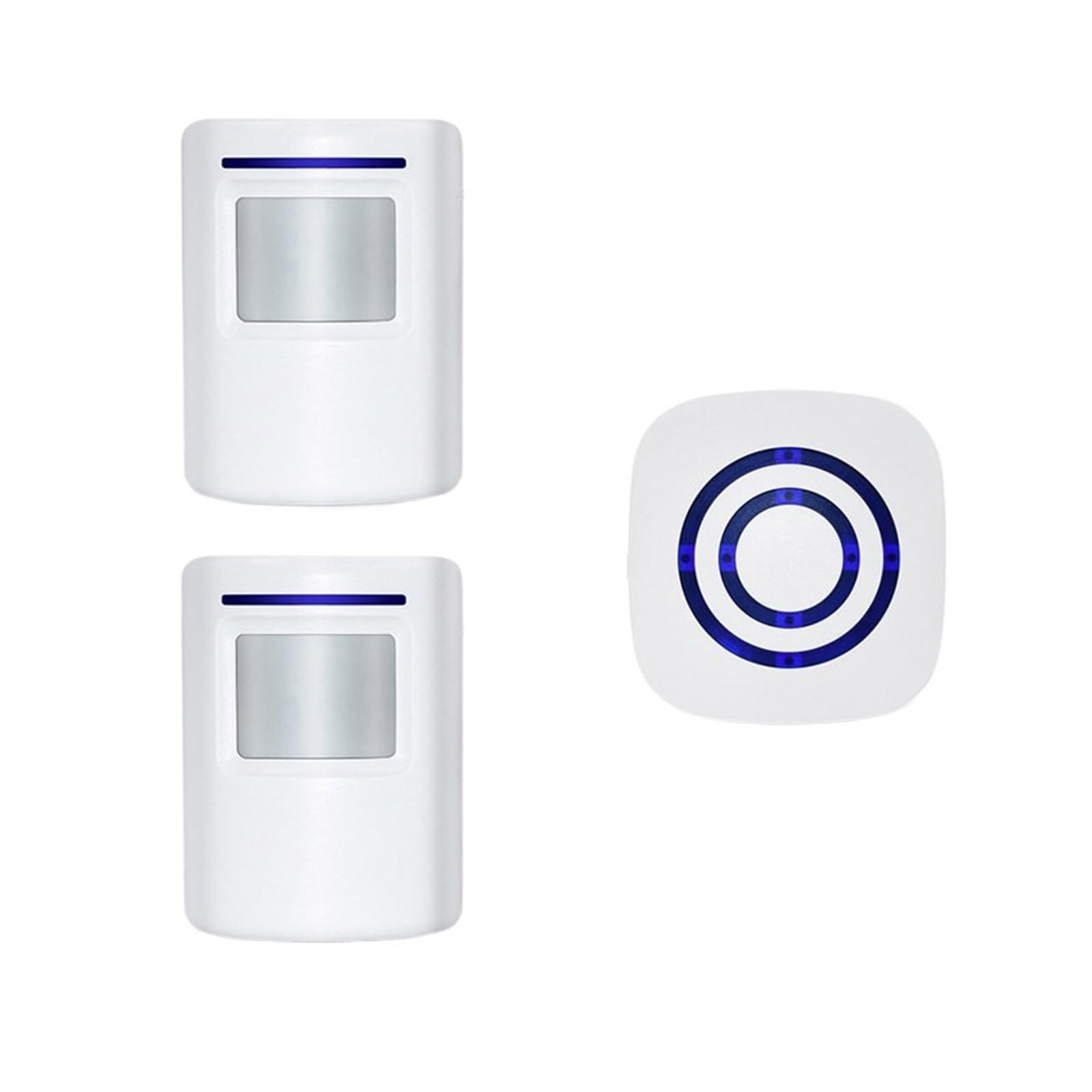Sonnette sans fil capteur infrarouge PIR détecteur de mouvement système d'alarme domestique visiteur invite intelligente sonnette de porte Protection de sécurité d'entrée ( Color : 2 sensor 1 receiver