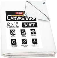 Vista 88 de Mytee Products Lona de lona marrón oscuro de 6 x 8 pies de 12 onzas, resistente al agua y transpirable, lonas resistentes, cubierta de lona