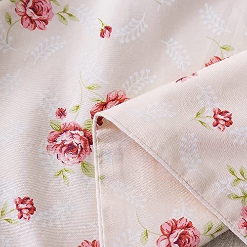 Fadfay Pink Rose Floral Duvet Cover Set Twin Xl Romantic Shabby Floral Bedding Elegant Vintage Farmhouse Bedding 100% Cotton Ultra Soft Comforter Cover Set With Zipper Closure 3Pcs, Twin Xl Size #TOP6