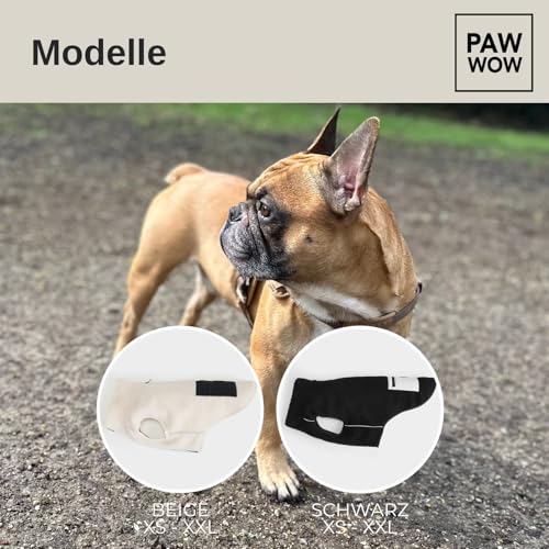 PAW WOW MIKA Hundejacke | Hundemantel Teddy-Fleece | Hunde-Weste mit Bauchschutz für kühle Temperaturen (Beige, L)
