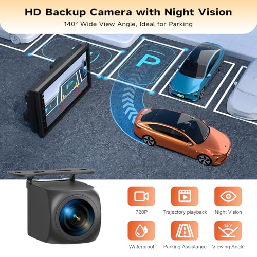 Image of Haudio Wireless Double Din Car Stereo with Bluetooth, Wireless CarPlay and Android Auto, Backup Camera, GPS Navigation, Free APK Download and Deletion, FM, Voice Control, Mirror Link (9 inch-4G+64G)