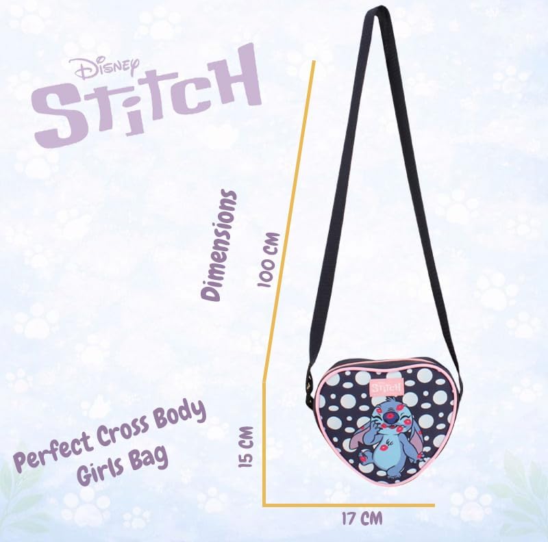 Disney Stitch Crossbody Bag for Girls Kids – Cute Heart Shaped Purse, Mini Shoulder Bags, Small Travel Handbag Gift - Image 6
