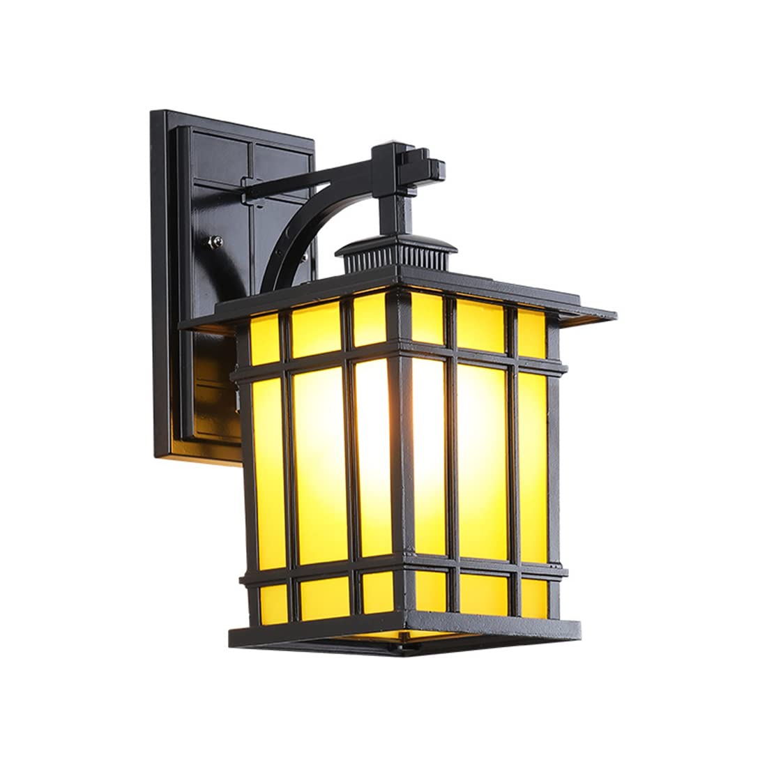 HYJAUSXB Outdoor Wall Lights Waterproof Exterior Lantern Fixture Glass Shade Aluminum Industrial Lamp for Porch Garage Patio
