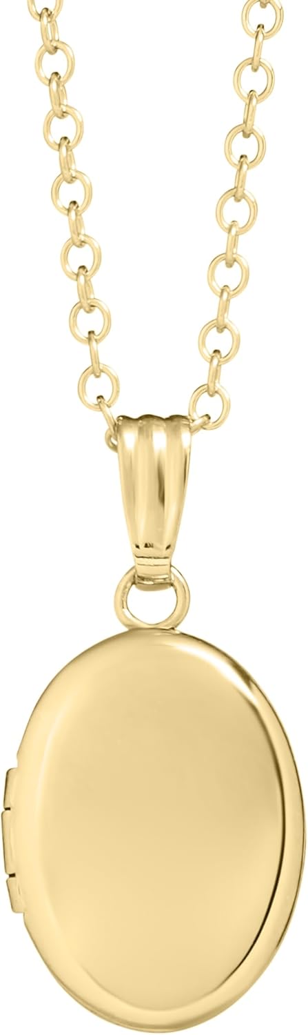 Amazon Essentials Girls Polished Locket Necklace