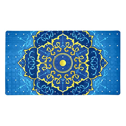 Tapis de bain antidérapant chic en PVC durable avec ventouses et drainage - 2