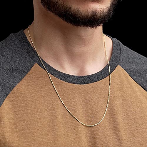 10K Gold Diamond Cut Rope 1.5MM - 4MM Gold Chain Necklace For Men And Women- 16-30, Lobster Clasp, Twist Braided Jewelry Gadget, Perfect For Pendants, 16-30 Inch…3