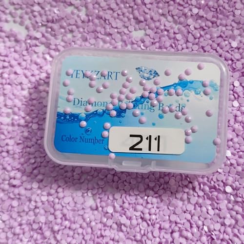 YEYKZART 211 Diamond Painting Replacement Diamonds Drills Beads Drills Gems Round for Diamond Art Missing Color 3500 PCS