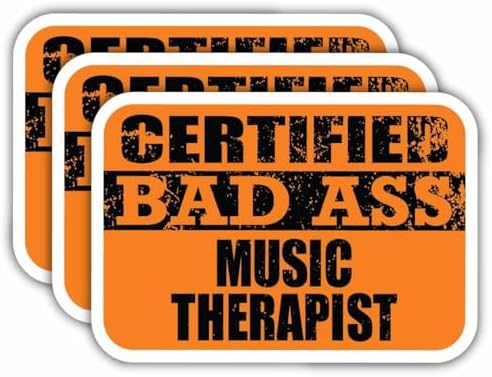 (x3) Certified Bad Ass Music Therapist Magnets | Cool Funny Occupation Job Career Gift Idea | Magnet Decal for Fridges, Toolboxes, Lockers, Helmets, Hard Hats image 5