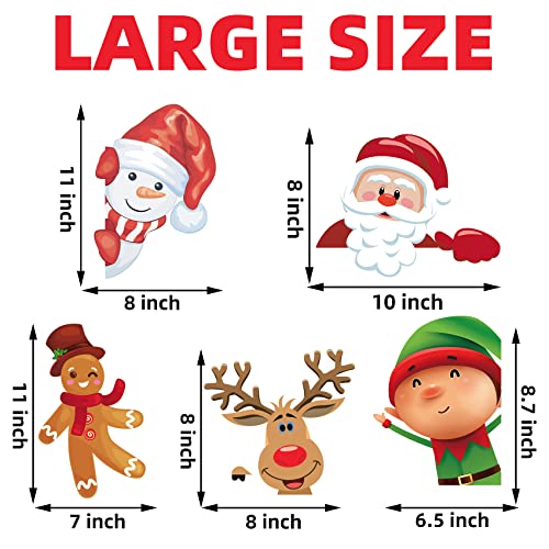 Christmas Decorations - Christmas Window Clings Decorations Stickers Indoor - Snowflakes Window Clings Decor for Home Office Classroom