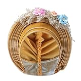 Afrikanischer Kopftuch für Frauen, Braut, Hochzeit, Kulturveranstaltung, Feier, Turban-Hut, Kopftuch für Modebegeisterte, afrikanischer Turban-Hut, gelb, One size