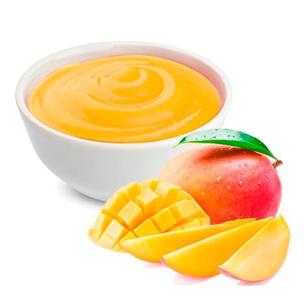 Puree Alphonso 1 kg z cukrem – Tropiczne przecierowe owoce do deserów, ciast, lodów, smoothie, drinków, sosów i nadzień – Profesjonalne opakowanie dla gastronomii, cukierni i domowych wypieków