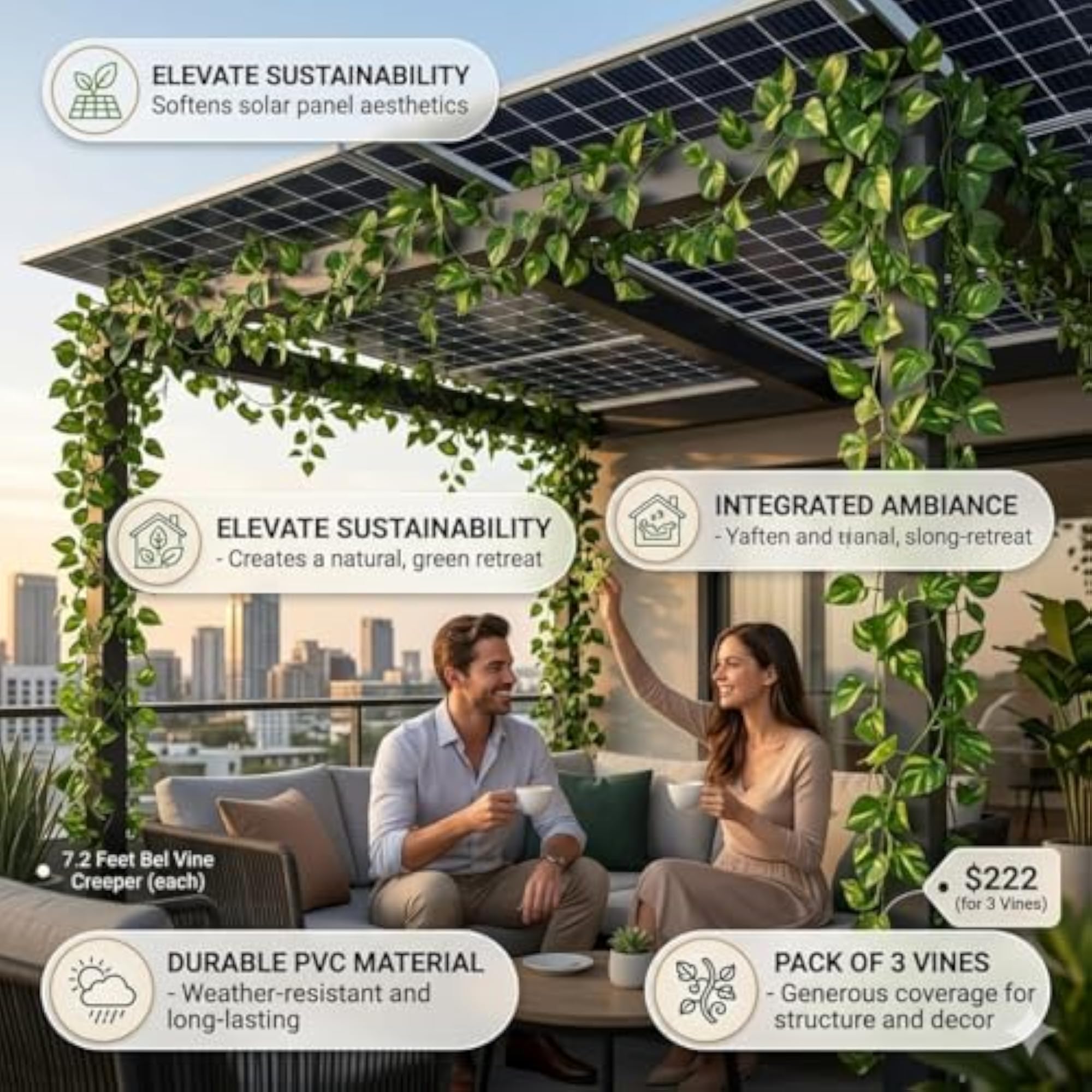 Artificial Green Leaf Money Plant Garland for Home Decor
