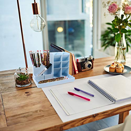 STOBOK Organizador de Caneta Vertical Porta-Lápis de Mesa de Plástico Estojo de Armazenamento de Pap