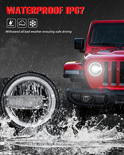 Bicyaco BIX-SS9JL 9 Inch Led Headlights With Drl, 120W Headlamps Replacement Compatible With Jeep Wrangler Jl Jlu Gladiator Jt Suv thumb #3