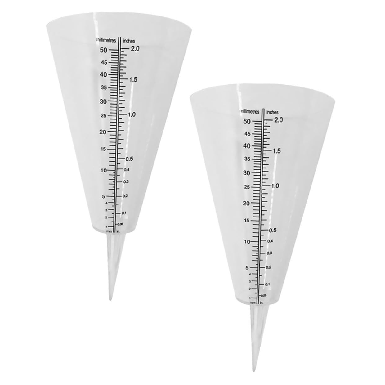6stücke Regenmesser Mit Einfacher Ableseskala Transparente Konische Form Für Genaue Niederschlagsmessung Im Garten