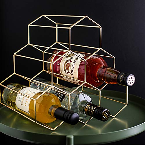 image for PENGKE Wine Rack Freestanding Wine Holder,6 Bottles Countertop Free-St