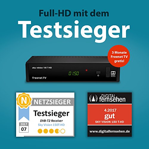 Sky vision DVB-T2 - Kit ricevitore HD, antenna da