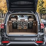 Oramclsy Aztecs Highland Cow Car Hanging Trunk Organizer,Sunflowers Waterproof Oxford...