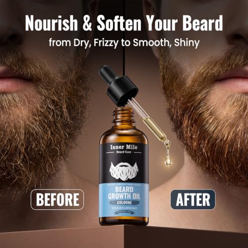 Image of ISNER MILE Beard Oil for Men Hydrating & Moisturizing, Cologne, 3.5 fl Oz
