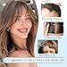 Wodelanle Clip in Bangs, Wispy Bangs Hair Clip,Natrual Fake Bangs Fringe with Temples Hairpieces for Women Clip on Faux Bangs Hair Extensions for Daily Wear Ash Blonde