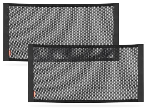 TrunkExpert, borsa a rete nano con chiusura a strappo, in due parti, 60x30 cm Borsa a rete universale per bagagliaio, borsa organizer, borsa a rete con robuste strisce di chiusura per auto, 2 pezzi