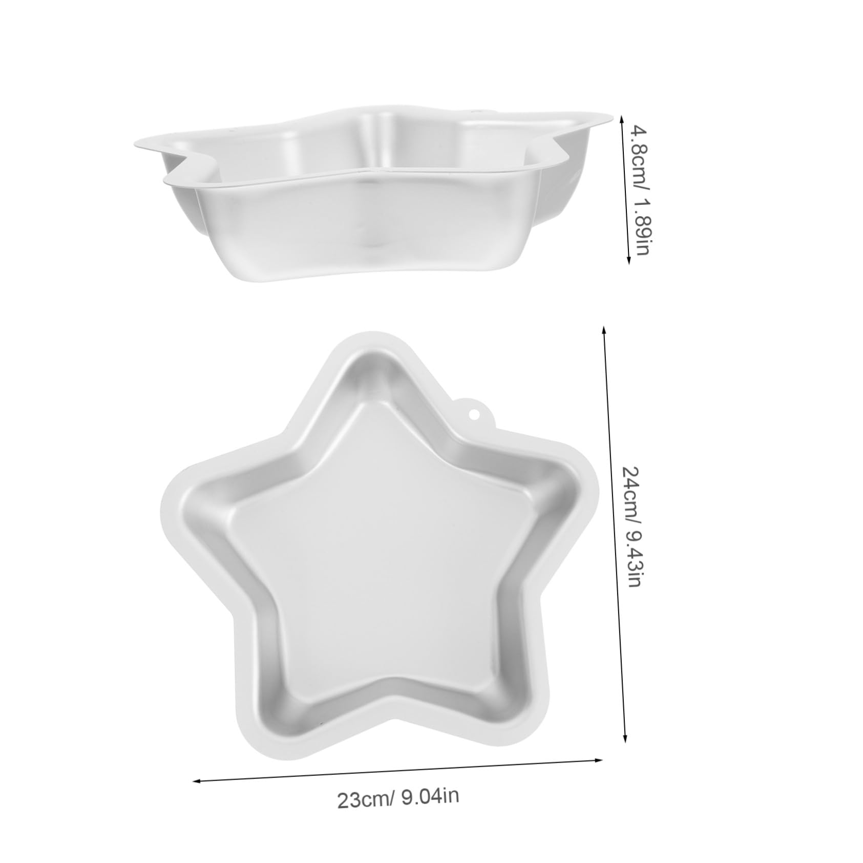 2 Pièces Moules à Gâteau Étoile Aluminium Moule Cinq Branches Antiadhésif pour Cheesecake Gâteau Cupcake pour Fêtes et Usage Domestique