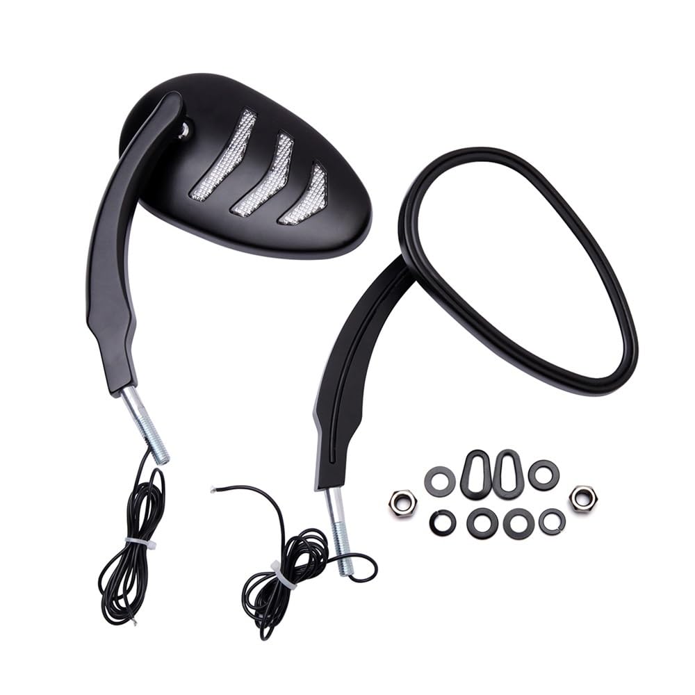 Rétroviseurs moto avec clignotants pour Harley Davidson Road King 2014-2023 noir