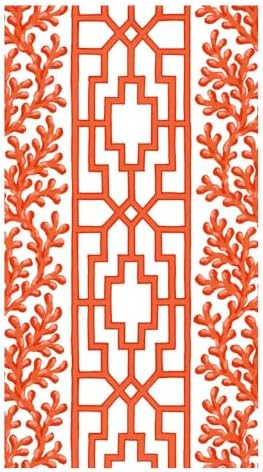 Coral And Trellis Robin's Egg Guest Towel Napkins - Thumbnail 2