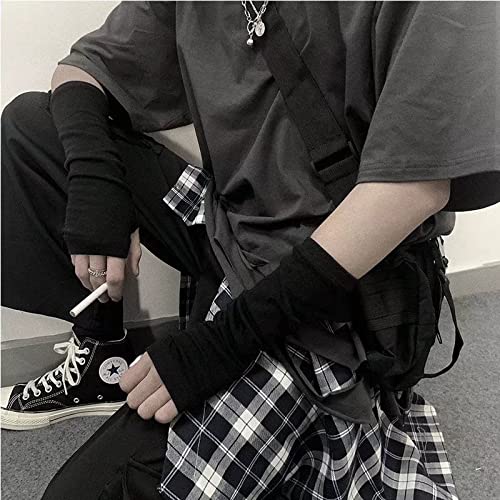 Image of Women's Long Knitted Fingerless Gloves Thumbhole Stretch Arm Warmers