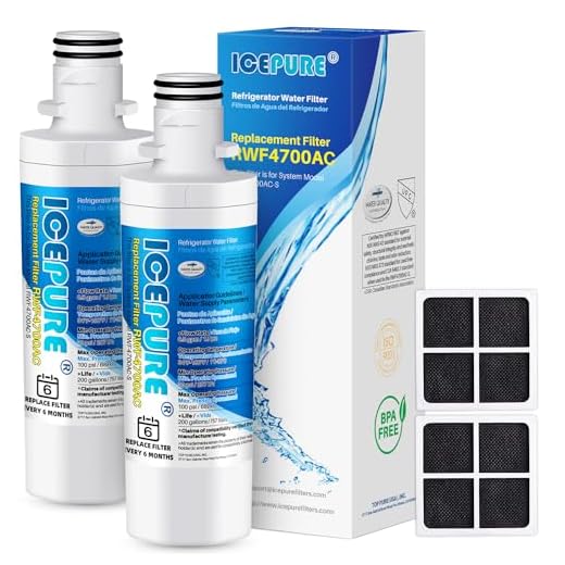 ICEPURE ADQ747935 Replacement for LG LT1000P Kenmore Elite 9980 MDJ64844601 LT1000, LT1000PC, ADQ74793501 LMXS28626S, LMXS30796S LMXC23796S, LFXC22526S Refrigerator Water and LT120F Air Filter, 2Combo